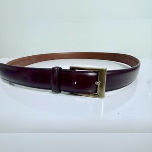 Men’s L.L. Bean Brown leather belt preppy classic high quality belt size 42 EUC